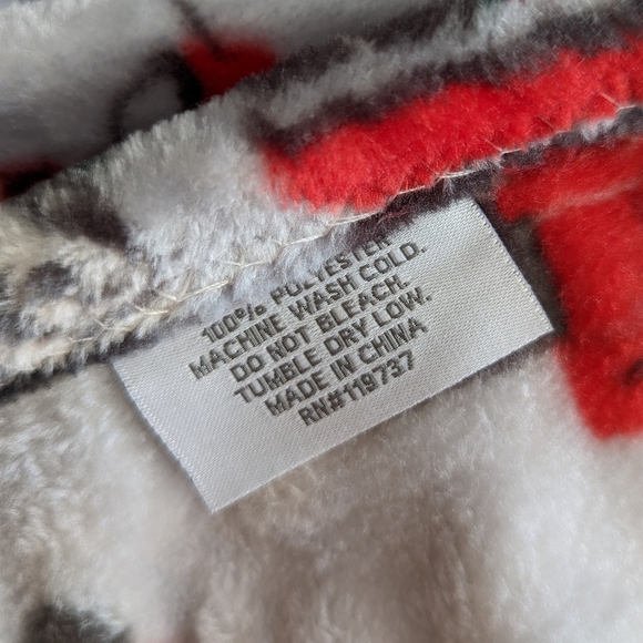 Boston Terrier Christmas Black White Dog Breed Plush Throw 50"x 70" Silver NWT - Picture 10 of 12